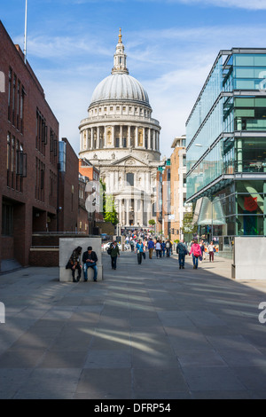 La Cathédrale St Paul, Ville de London, UK Banque D'Images