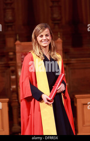 Des noms célèbres du sport et cinéma honoré par l'Université d'Édimbourg. Pilote de course de Formule 1 diplômes honorifiques décernés le 8 octobre 2013. Édimbourg. Banque D'Images