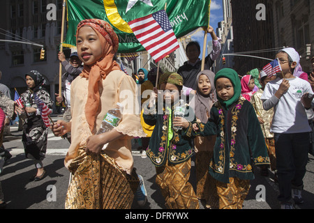 Musulman annuel Day Parade sur Madison Avenue, New York City Banque D'Images