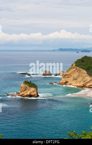 Manchalilla Parc national sur la côte du Pacifique de l'Équateur dans la province de Manabi, accueil à Frailes beach et fantastiques vues sur l'océan Banque D'Images