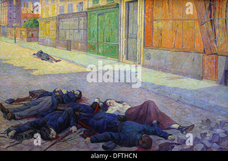 Maximilien LUCE - Rue de Paris en mai 1871 - Musée d'Orsay - Paris Banque D'Images