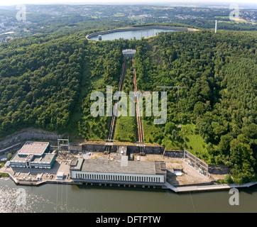 Vue aérienne, Koepchenwerk, une centrale hydroélectrique de pompage-turbinage, Herdecke, Rhénanie du Nord-Westphalie, Allemagne Banque D'Images