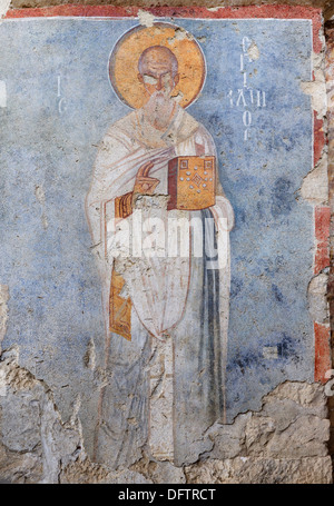 Fresco, l'église Saint-Nicolas ou Noel Baba Kilisesi, Demre, Lycie, Province d'Antalya, Turquie Banque D'Images