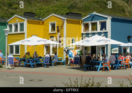 Hummerbuden ou au homard, des baraques, Helgoland, Schleswig-Holstein, Allemagne Banque D'Images