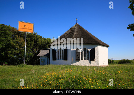 Petite chapelle à Vitt, Ruegen Island, Côte de la mer Baltique, Mecklembourg-Poméranie-Occidentale, Allemagne Banque D'Images