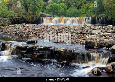 Le Wath Wain vigueur le la rivière Swale Swaledale Yorkshire Dales UK Banque D'Images