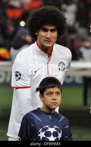 Marouane Fellaini pendant le match Shakhtar vs Manchester United Banque D'Images