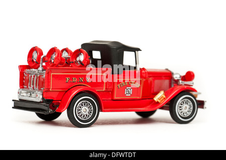 Réplique d'Allumettes / antique vintage New York Fire Department Chef des pompiers 'camion' Banque D'Images