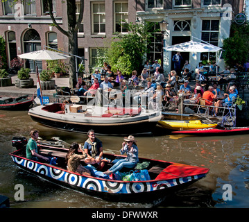 Café 't Smalle Drinken Egelantiersgracht Jordaan Néerlandais Amsterdam pays-Bas Pays-Bas Banque D'Images