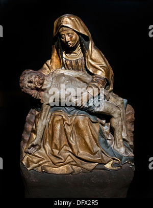 Pieta ( Marie Christ ) Utrecht 1450-1470 l'argile avec tuyau polychrome d'origine Pays-bas Museum Banque D'Images