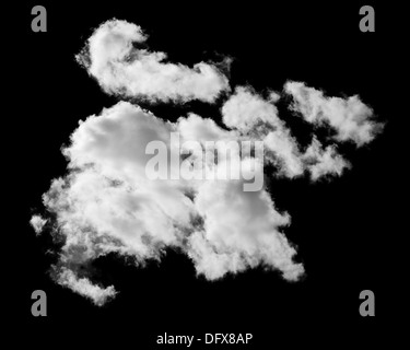 Isoltaed exctracted noirs nuages. Jeu de nuages Banque D'Images