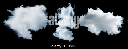 Isoltaed exctracted noirs nuages. Jeu de nuages Banque D'Images