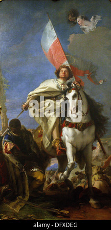Giovanni Battista Tiepolo - Saint Jacques le Majeur de conquérir les Maures - Musée des beaux-arts - Budapest, Hongrie. Banque D'Images