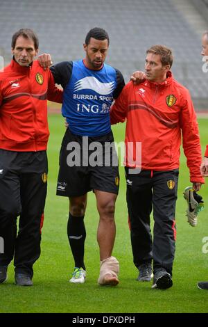 Bruxelles, Belgique. 09Th Oct, 2013. Moussa Dembele au cours de la formation à venir de la qualification de la Coupe du Monde contre la Croatie. Credit : Action Plus Sport/Alamy Live News Banque D'Images