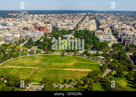 Vue sur Washington DC avec la Maison Blanche Banque D'Images