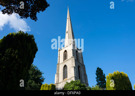 St Andrew's Spire, connu localement comme "l' aiguille du Glover, Worcester, Worcestershire, Angleterre, Royaume-Uni. Banque D'Images