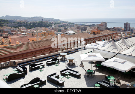 Bastioni di Saint Remy à Cagliari vue ville - Sardaigne Banque D'Images