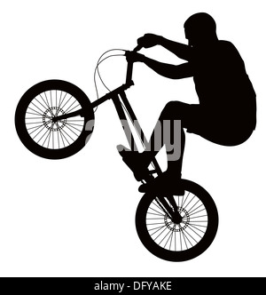 Silhouette Biker Banque D'Images