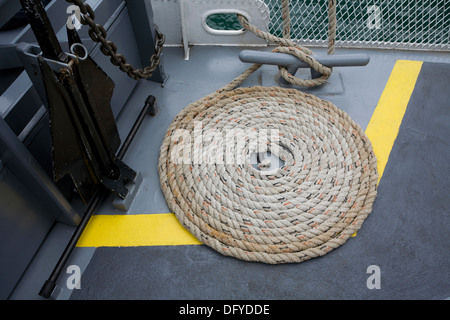 Détail sur un tourboat aux écluses Soo à Sault Ste. Marie dans l'extrémité est de la péninsule. Banque D'Images