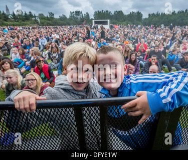 Les concerts d'été dans le parc, "des monstres et des hommes", Reykjavik, Islande Banque D'Images