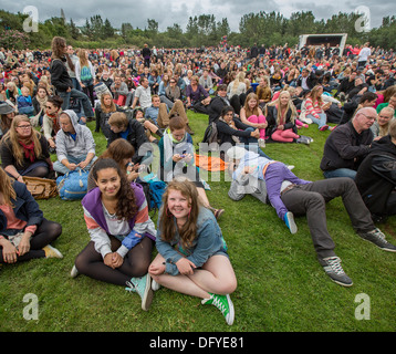 Les concerts d'été dans le parc, "des monstres et des hommes", Reykjavik, Islande Banque D'Images