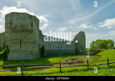 Mur de château de Pevensey Pevensey,, Sussex, Angleterre Banque D'Images