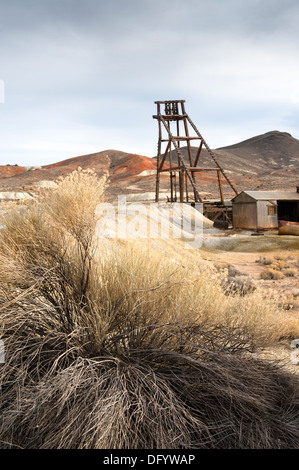 Ancienne mine de Goldfield, Nevada Banque D'Images