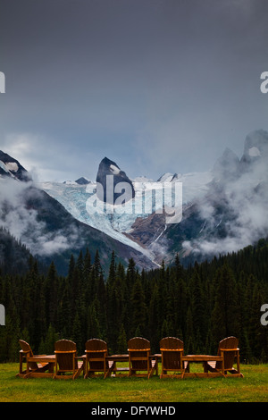 Empy coin par temps humide dans le parc Bugaboo, Colombie-Britannique Banque D'Images