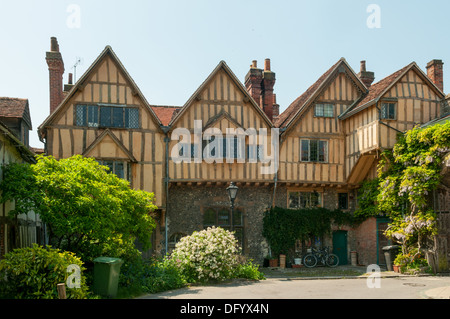 Vieux bâtiment à Winchester, Hampshire, Angleterre Banque D'Images