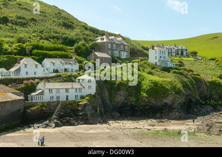 Maisons en port Isaac, Cornwall, Angleterre Banque D'Images