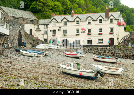 Le Red Lion, Clovelly, Devon, Angleterre Banque D'Images