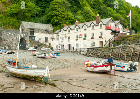 Le Red Lion, Clovelly, Devon, Angleterre Banque D'Images