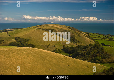 Godlingston Hill, arrondir et Ballard vers le bas près de Swanage, l'île de Purbeck, Dorset, UK Banque D'Images