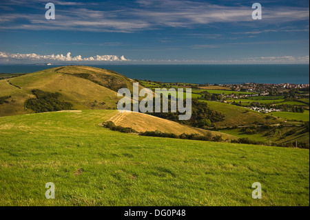 Godlingston Hill, arrondir et Ballard vers le bas près de Swanage, l'île de Purbeck, Dorset, UK Banque D'Images