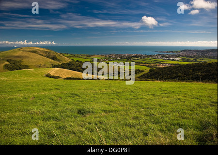 Godlingston Hill, arrondir et Ballard vers le bas près de Swanage, l'île de Purbeck, Dorset, UK Banque D'Images