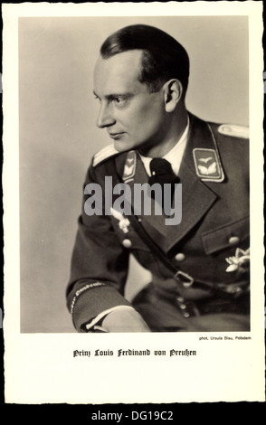 Ak Prinz Louis Ferdinand von Preußen en uniforme de la Wehrmacht, ; Banque D'Images