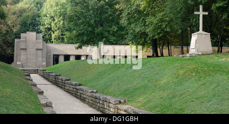 Première Guerre mondiale Un monument Tranchée des Baïonnettes de tranchée / Bayonnettes à Douaumont, Lorraine, LA PREMIÈRE GUERRE MONDIALE Bataille de Verdun, France Banque D'Images