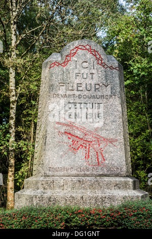 Première Guerre mondiale, un site de la village détruit Fleury-devant-Douaumont près de Douaumont, Lorraine, WW1 Bataille de Verdun, France Banque D'Images