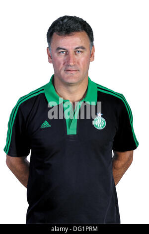 Saint Etienne, France. 10 Oct, 2013. Ligue 1 française, Saint Etienne l'équipe officielle pour la saison 2013-2014, portraits. Christophe Galtier © Plus Sport Action/Alamy Live News Banque D'Images