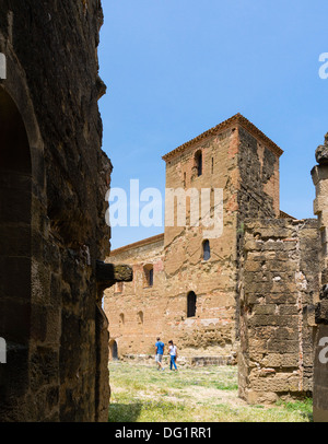 Le nord-ouest de l'Espagne - le château de Montéaragon près de Huesca Banque D'Images