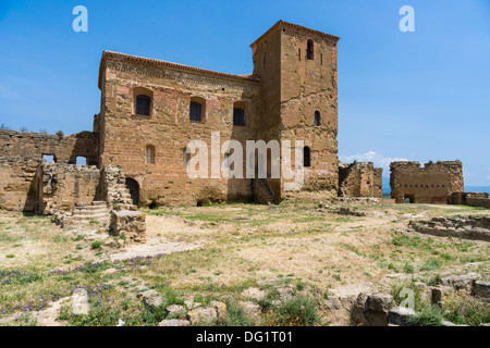 Le nord-ouest de l'Espagne - le château de Montéaragon près de Huesca Banque D'Images