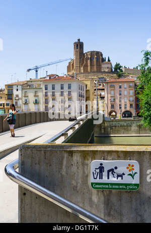 Le nord de l'Espagne - ou Lleida Lerida, sur la rivière Segre. Banque D'Images