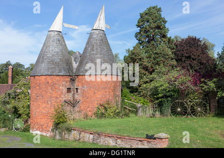 Oast maisons près de Mathon, Herefordshire, Angleterre, RU Banque D'Images