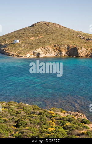 L'Europe, Grèce, îles du Dodécanèse, l'île de Patmos, l'île d'Agios Georgios Banque D'Images