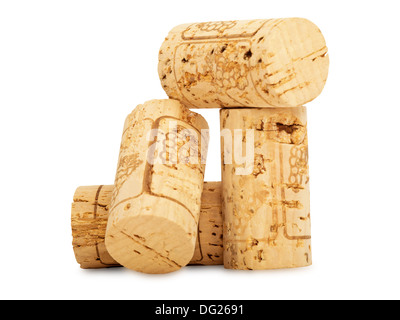 Pile de tout nouveau wine corks Banque D'Images