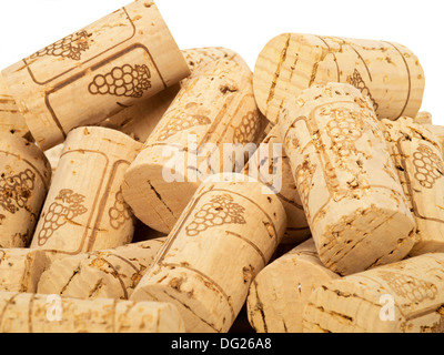 Pile de tout nouveau wine corks Banque D'Images