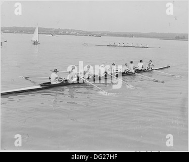 Photo prise lors d'une croisière qui s'est le Président Truman sur le yacht présidentiel Williamsburg, évidemment sur le... 199709 Banque D'Images