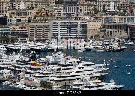 De plus, vue, Port, Hercule, Monaco, Monte Carlo Banque D'Images