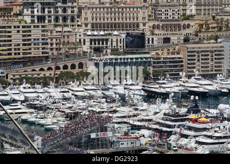 De plus, vue, Port, Hercule, Monaco, Monte Carlo Banque D'Images