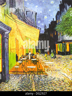 Terrasse de Café de Nuit par Vincent van Gogh 1888 Banque D'Images